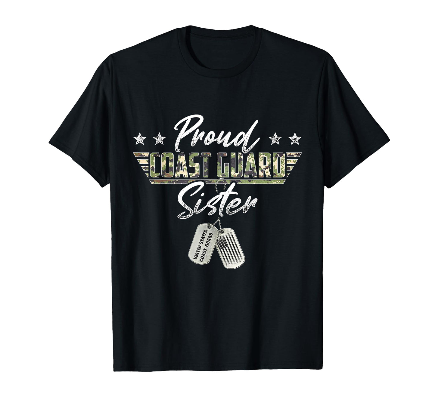 Proud Coast Guard Sister American Military Gifts T-Shirt