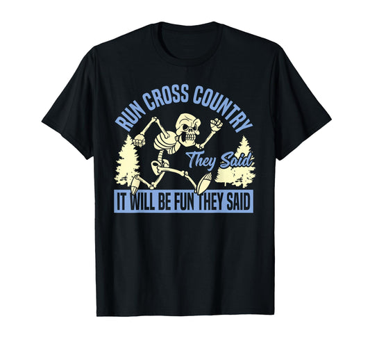 Cross Country Running Skeleton XC Runner T-Shirt