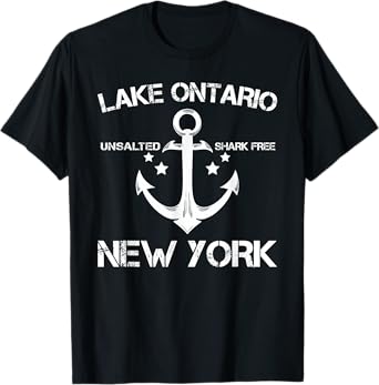 LAKE ONTARIO NEW YORK Funny Fishing Camping Summer Gift T-Shirt for Men Women Girls Kids
