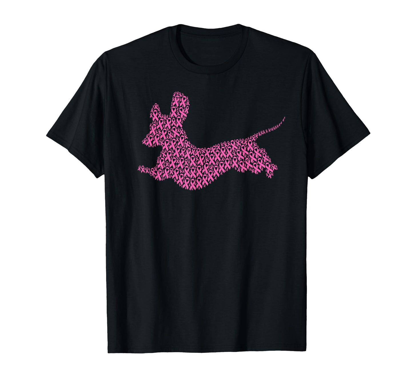 Breast Cancer Awareness Pink Ribbon & Survivor Dog Dachshund T-Shirt