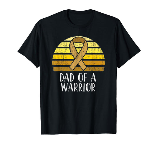 Dad Of A Warrior Childhood Cancer Awareness T-Shirt