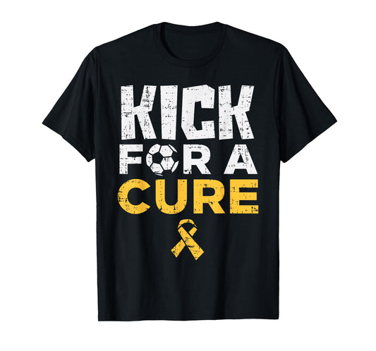 Kick For A Cure Soccer Childhood Cancer Awareness Football T-Shirt