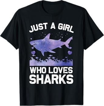 Cool Shark For Women Girls Kids Shark Whale Shark Lover T-Shirt