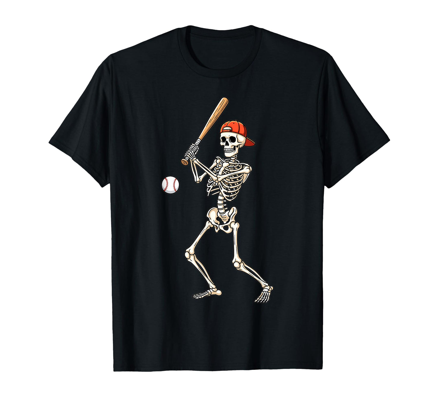 Baseball Skeleton Funny Halloween Spooky Game T-Shirt