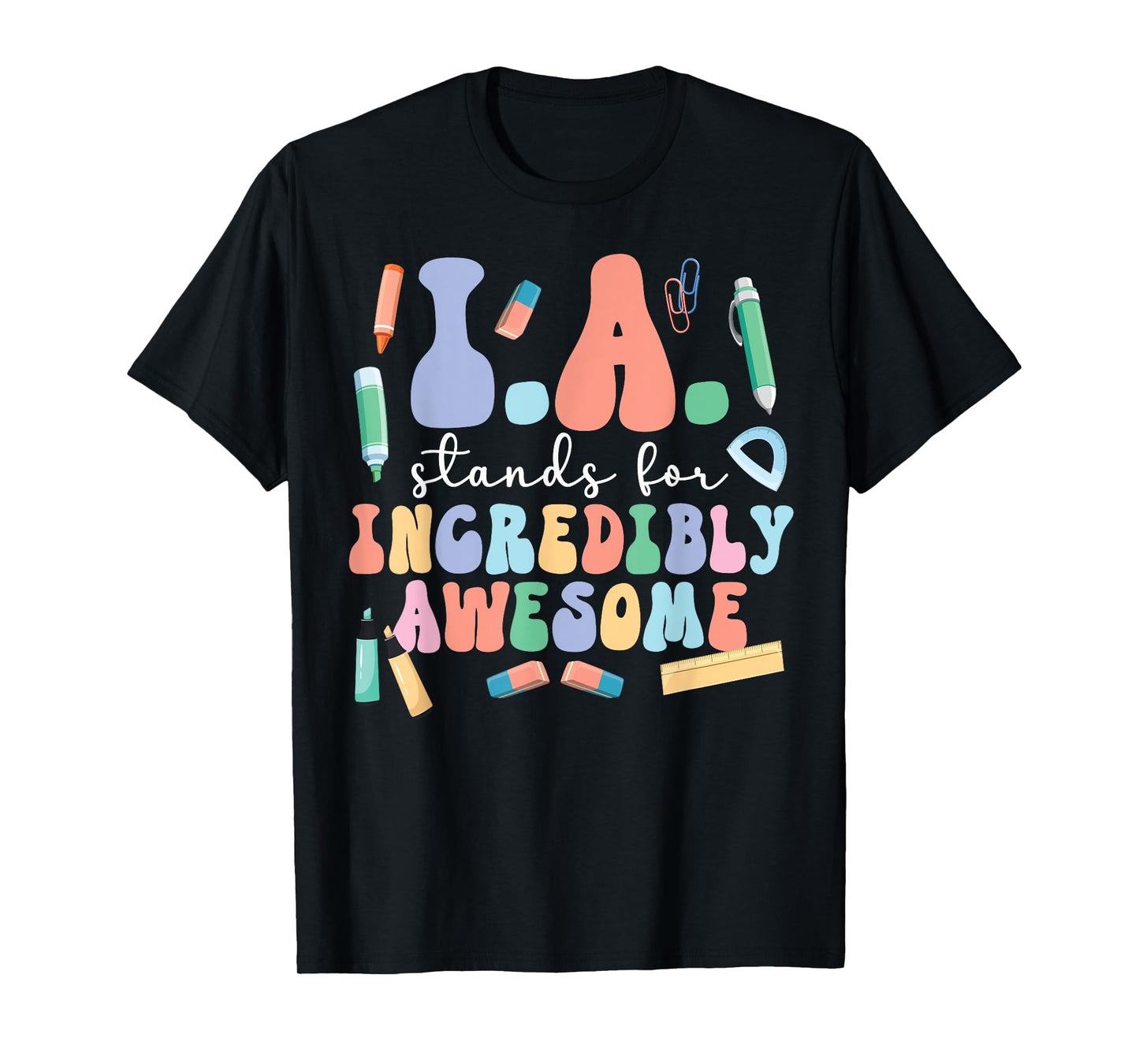 Best Instructional Assistant Groovy Instructional Assistants T-Shirt