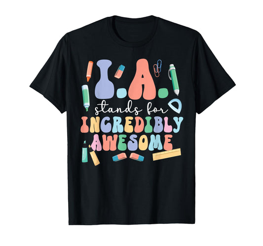 Best Instructional Assistant Groovy Instructional Assistants T-Shirt