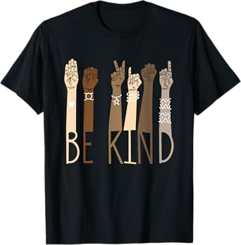 Be Kind Sign Language Hand Talking Teachers Interpreter ASL Men Women T-Shirt
