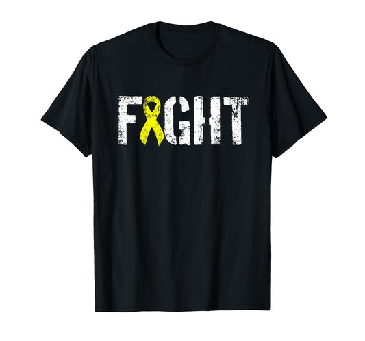 Fight Sarcoma - Bone Cancer Awareness Yellow Ribbon T-Shirt