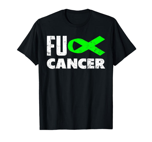 Fuck Cancer Lime Green Ribbon Non-Hodgkin Lymphoma Awareness T-Shirt