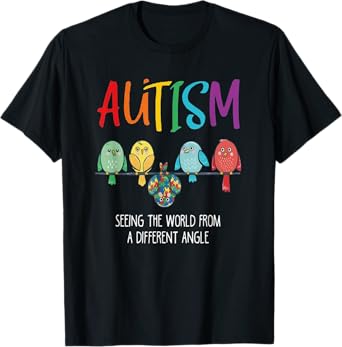 Autism Awareness Cute Owl Color Puzzles autism T-Shirt kids T-Shirt