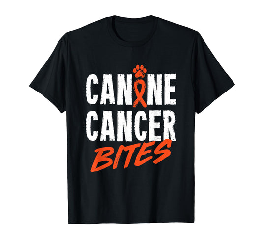 Canine Cancer Bites Dog Pet Carcinoma Support T-Shirt