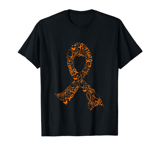 Leukemia Cancer Battle Warrior Orange Ribbon Awareness Gifts T-Shirt
