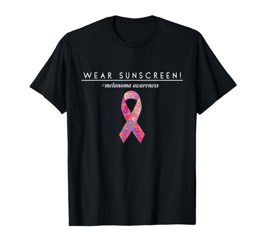 Wear Sunscreen T Shirt Melanoma Skin Cancer Awareness Shirt T-Shirt