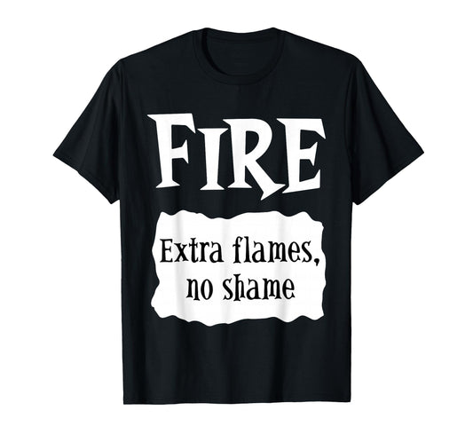 Cute Taco Sauce Halloween Costume Fire Extra Flames No Shame T-Shirt