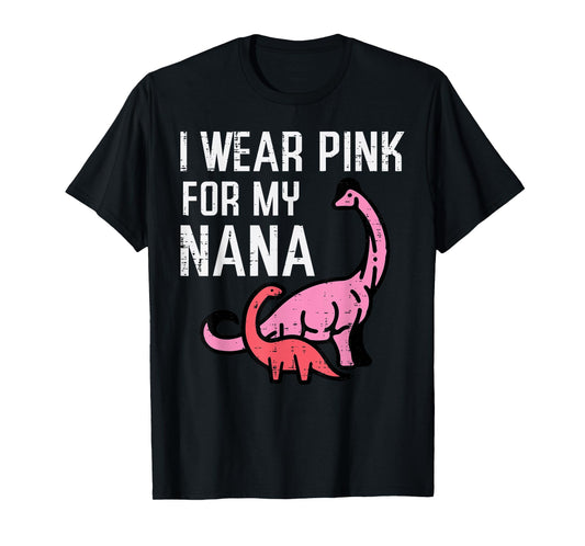 Dinosaurs Wear Pink For Nana Breast Cancer Awareness Boys T-Shirt