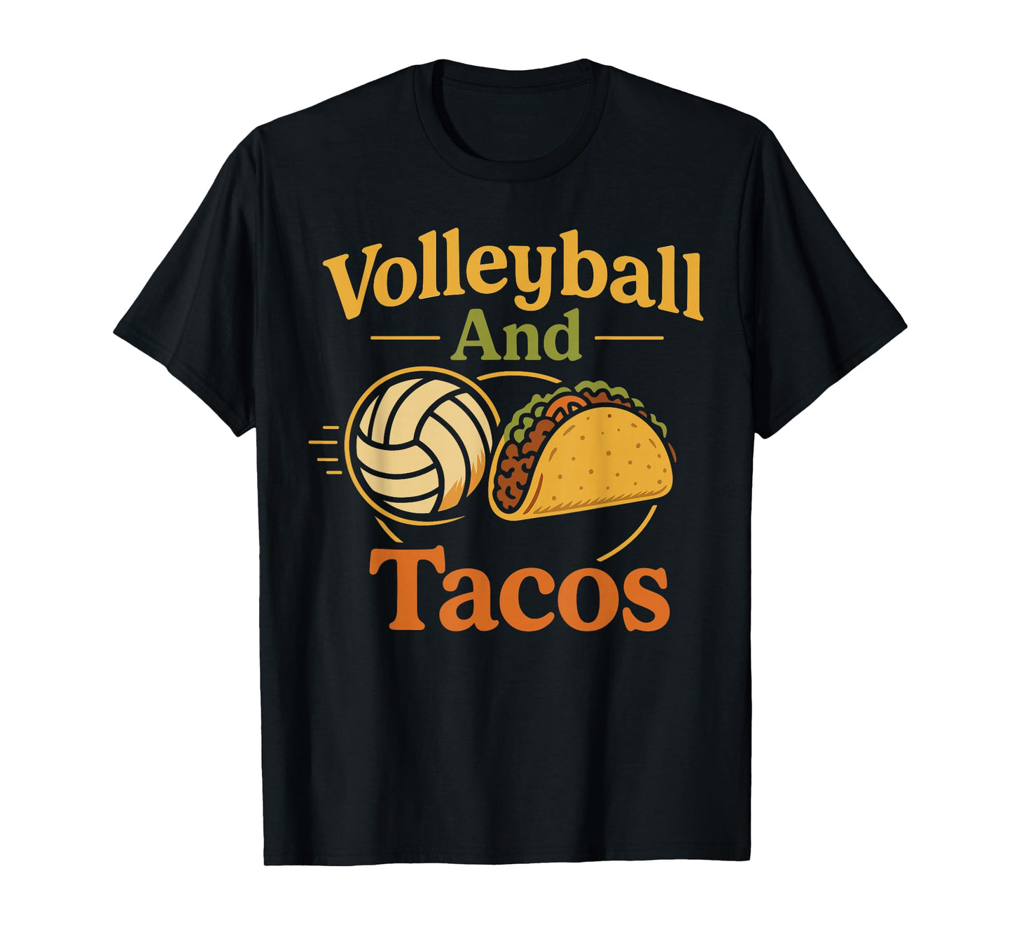 Volleyball Player Team Taco Vintage Retro Volleyball and T-Shirt