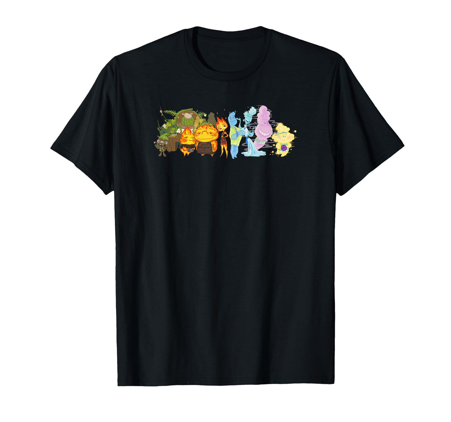Disney Pixar Elemental All Four Elements Cast Group Shot T-Shirt