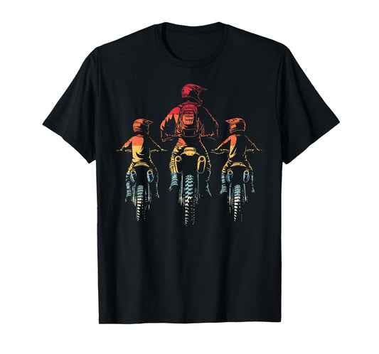 Dad Motocross Lover Tee Father's Day MotoDad of 2 Kids T-Shirt