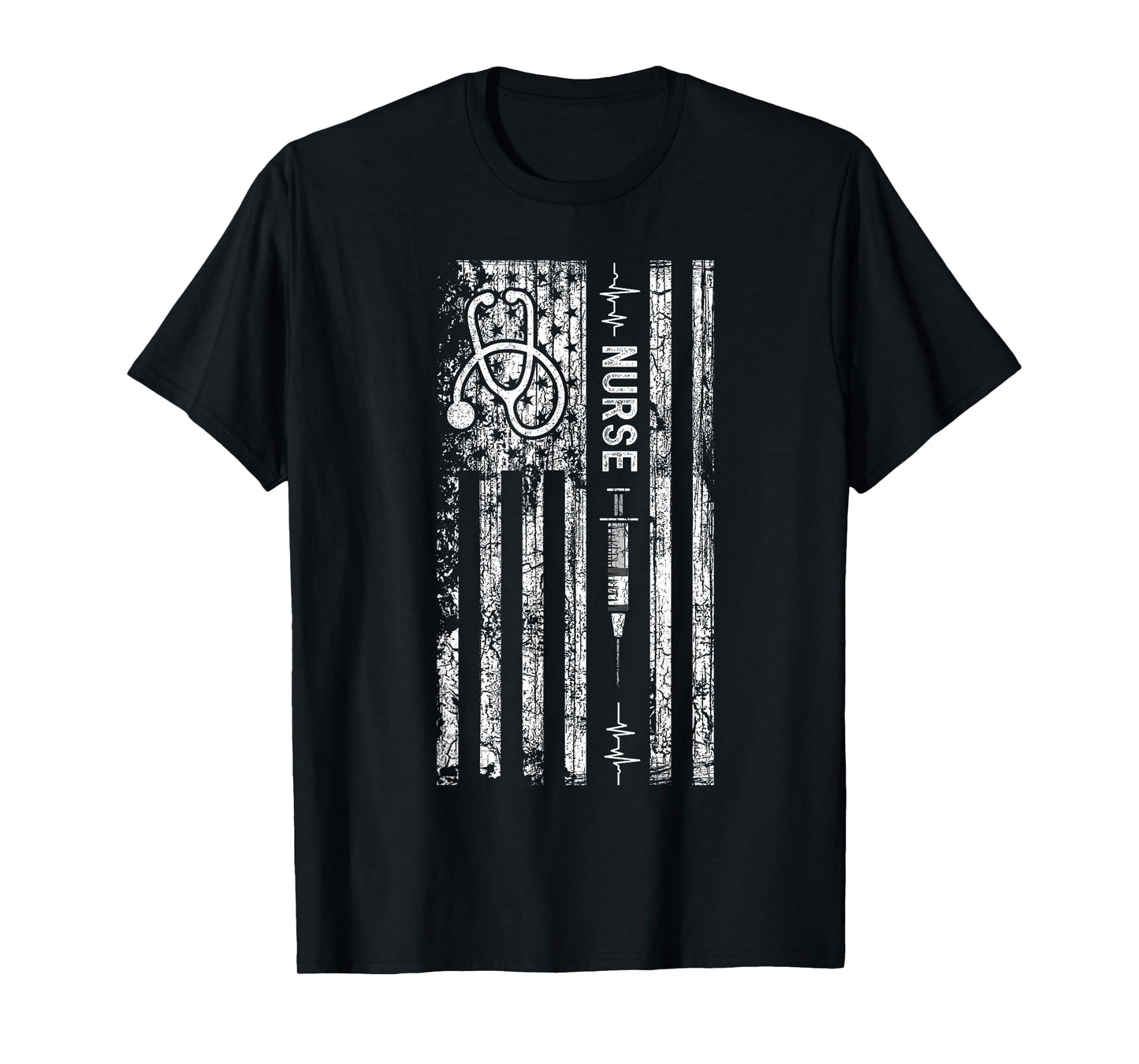 Vintage American Flag Nurse T-Shirt