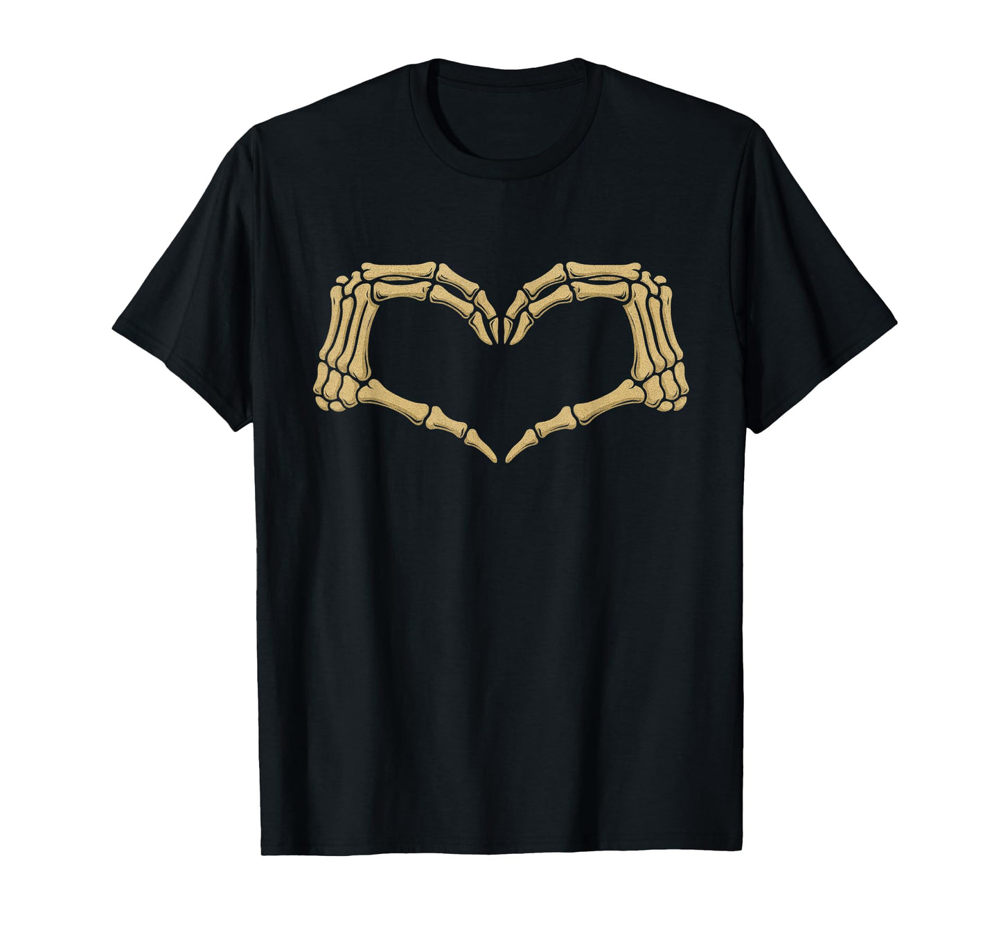 Vintage Skeleton Hands Heart Sign Halloween Costume T-Shirt