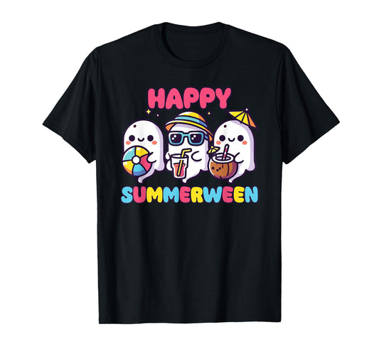 Happy Summerween Summer Halloween Ghost T-Shirt