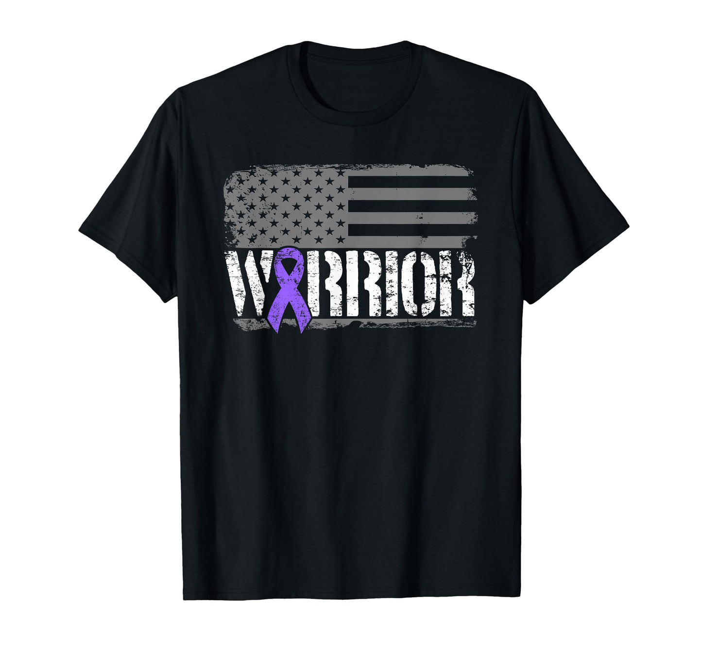 Hodgkins Lymphoma Warrior Awareness - American Flag T-Shirt