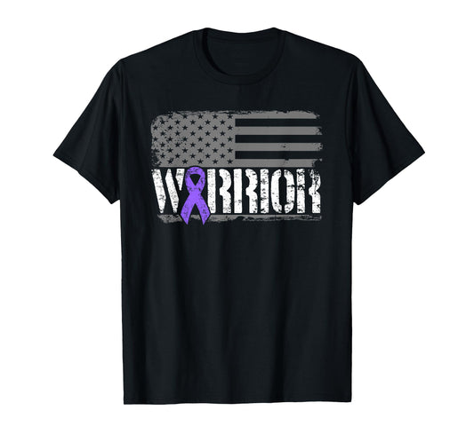 Hodgkins Lymphoma Warrior Awareness - American Flag T-Shirt