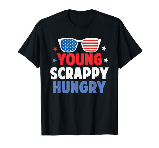 Young Scrappy Hungry Shirt USA Holiday Gifts 4Th Of July T-Shirt