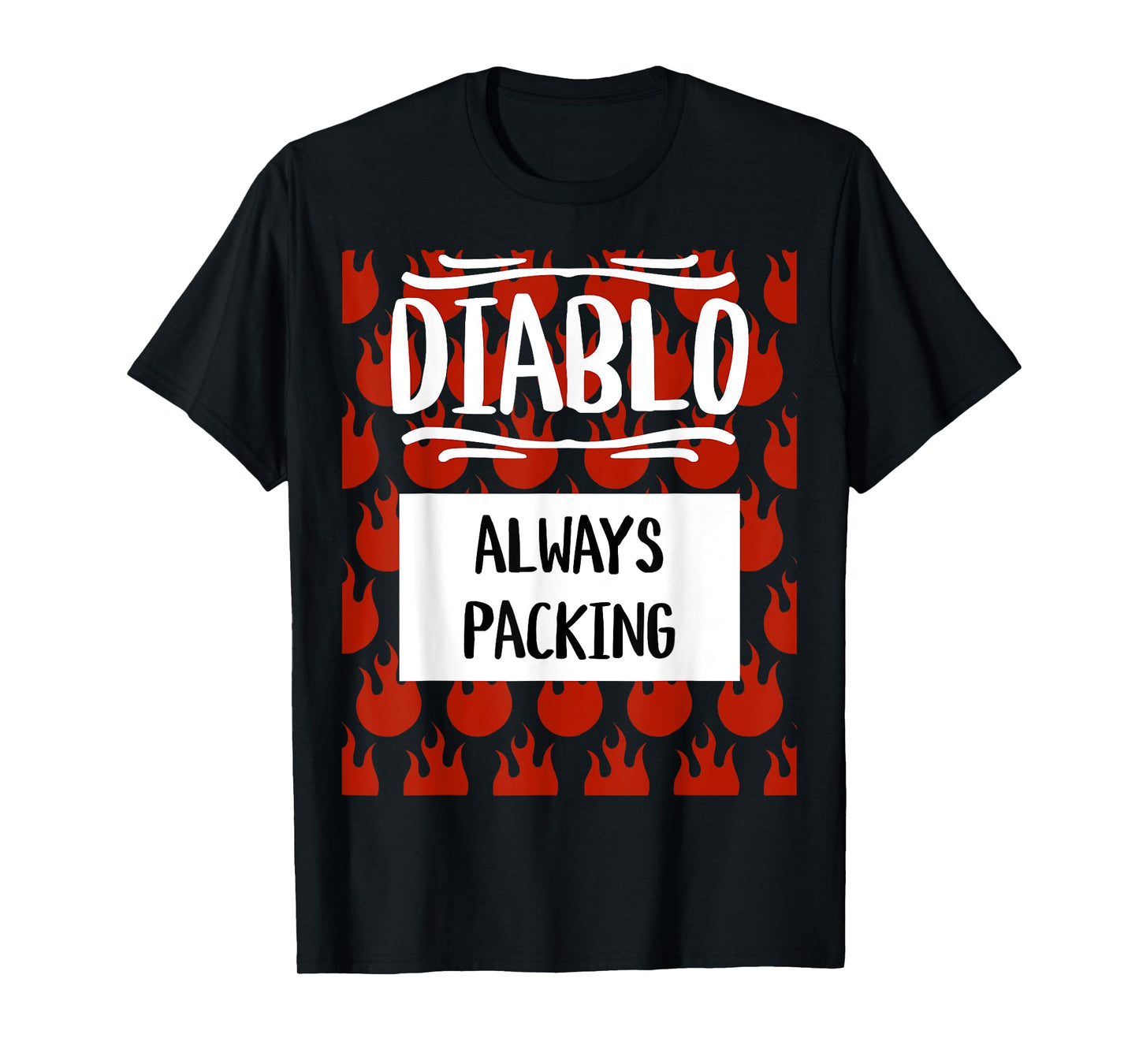 Diablo Hot Sauce Packet Group Halloween Costume Matching T-Shirt