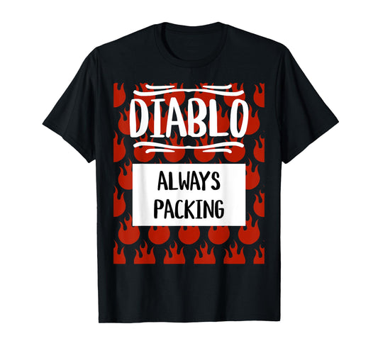 Diablo Hot Sauce Packet Group Halloween Costume Matching T-Shirt