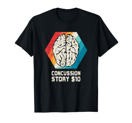 Concussion T Shirt Brain Head Injury Get Well Soon Gift T-Shirt