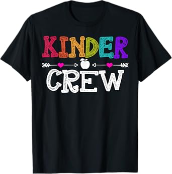Kinder Crew Funny Kindergarten Teacher 1st Day of School Men Women Girls Kids T-Shirt