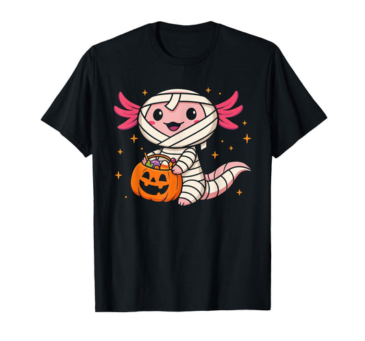 Cute Halloween Axolotl Spooky Animal Halloween Costume T-Shirt