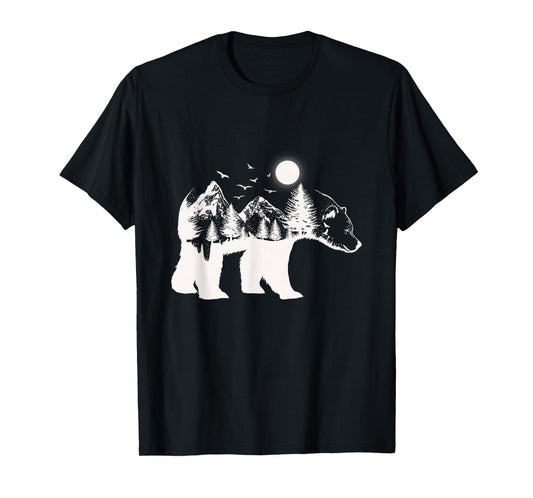 Bear illustration made of trees bears T-Shirt