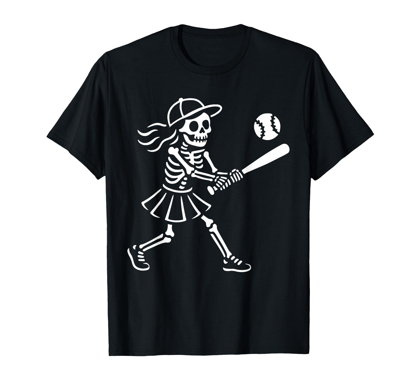 Spooky Softball Skeletons Halloween Costume Spooky Women T-Shirt