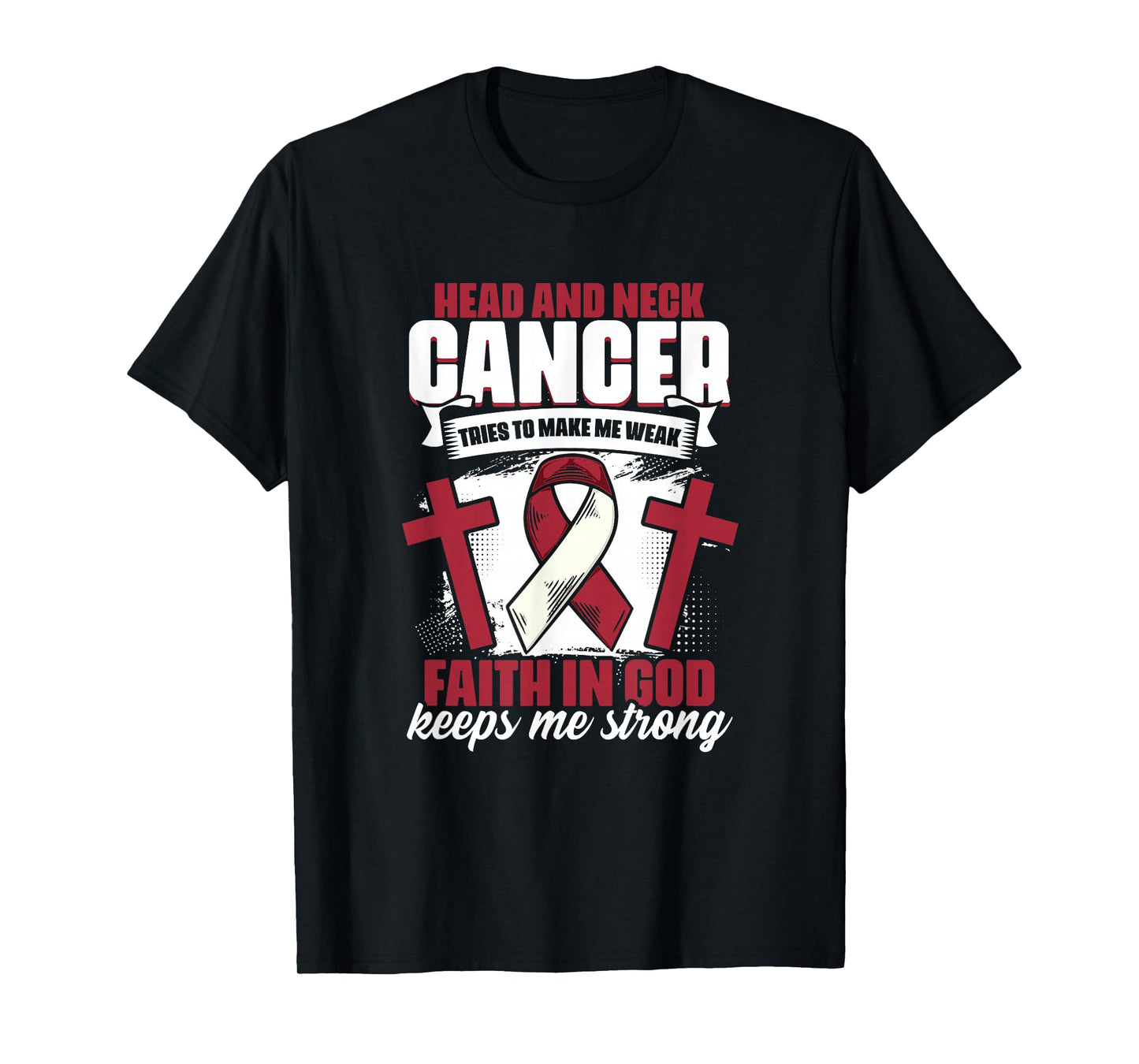 Faith In God - Oral Throat Head And Neck Cancer Awareness T-Shirt