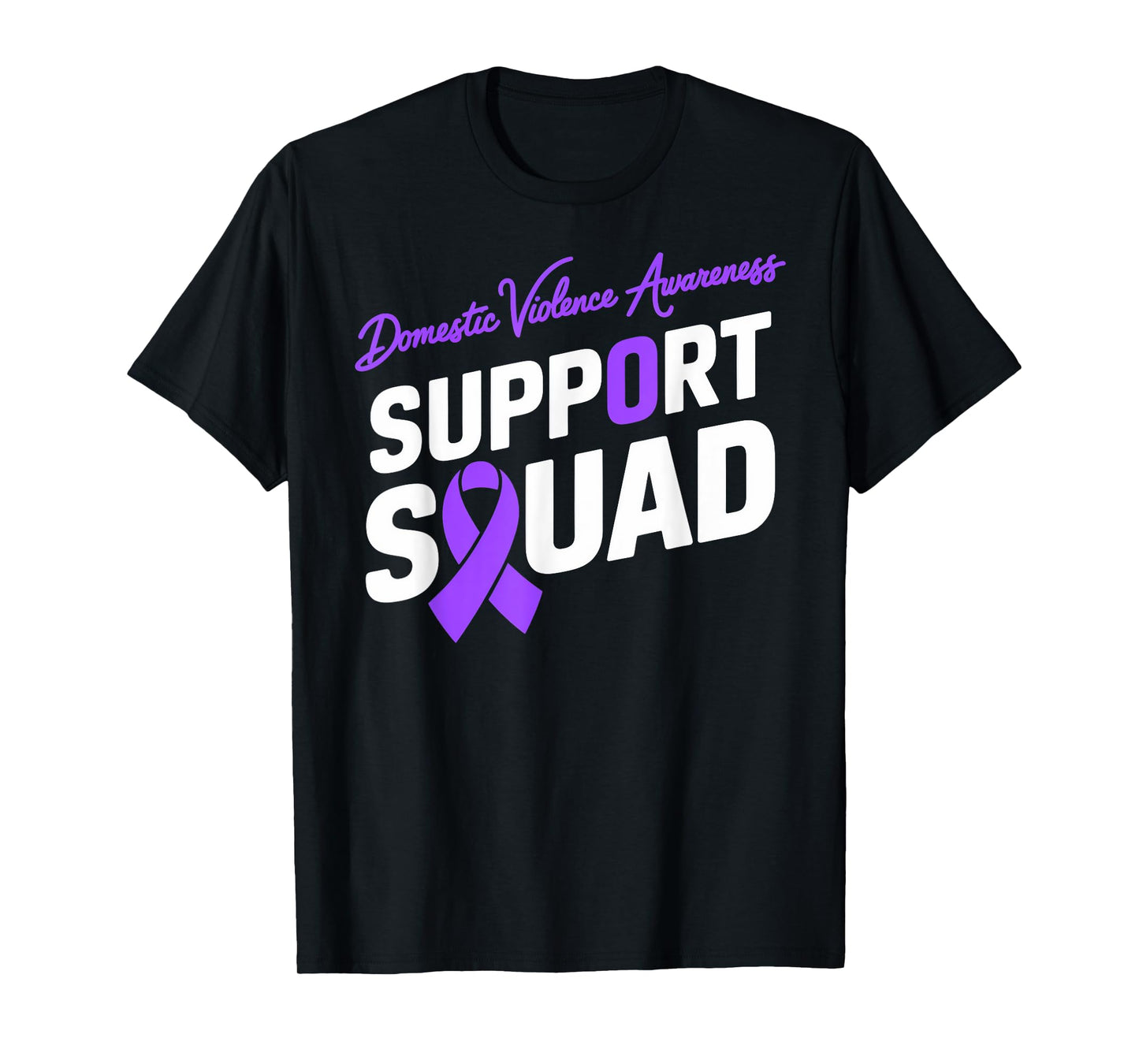 Purple Ribbon Support Squad for Domestic violence Awareness T-Shirt