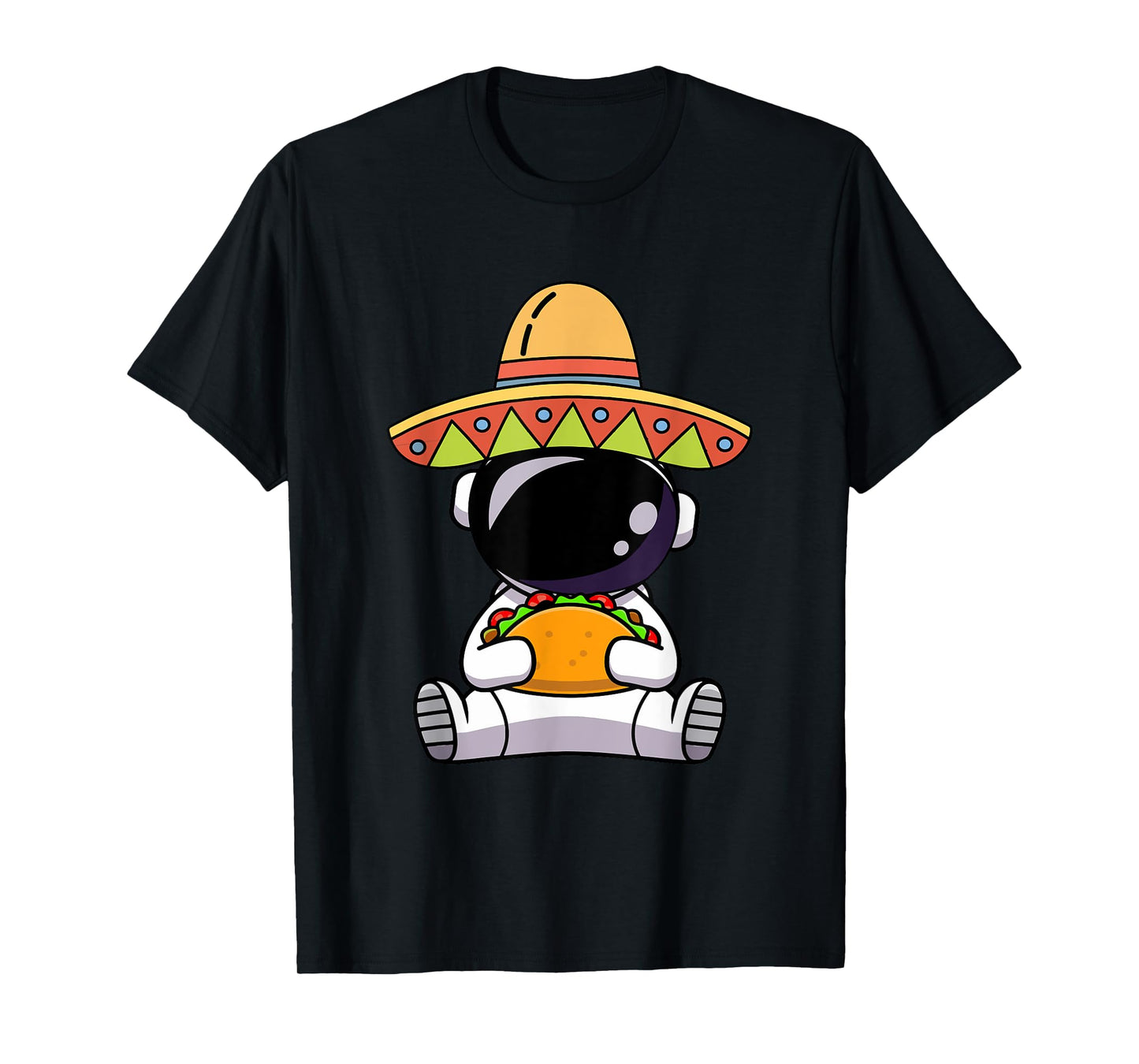 Astronaut Eating Tacos Funny Cinco De Mayo Space Mexican T-Shirt