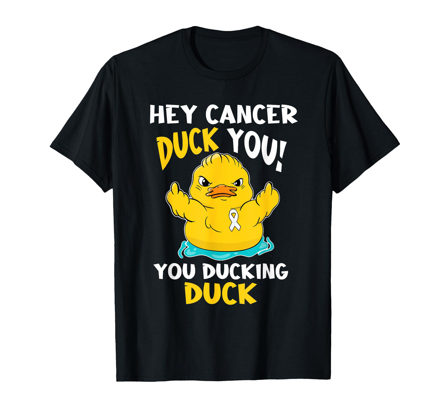 Lung Cancer Warrior Duck Design Together T-Shirt