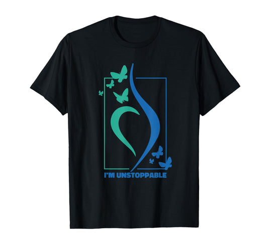 Eating Disorder Awareness Unstoppable Affirmation Strength T-Shirt