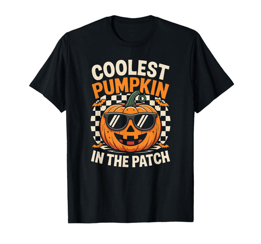 Coolest Pumpkin in The Patch Halloween Boys Girls Kids T-Shirt