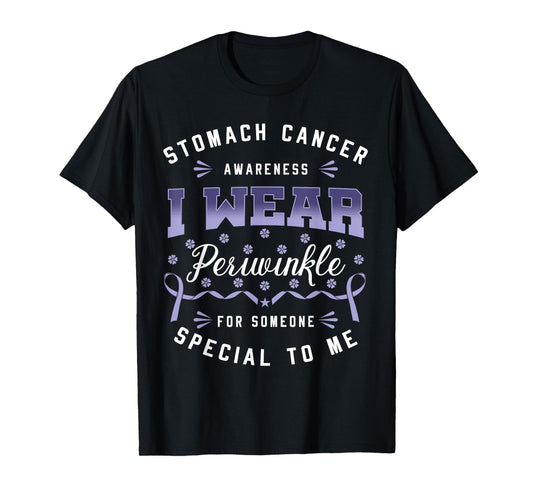 Stomach Cancer Awareness I Wear Periwinkle Gastric Survivor T-Shirt