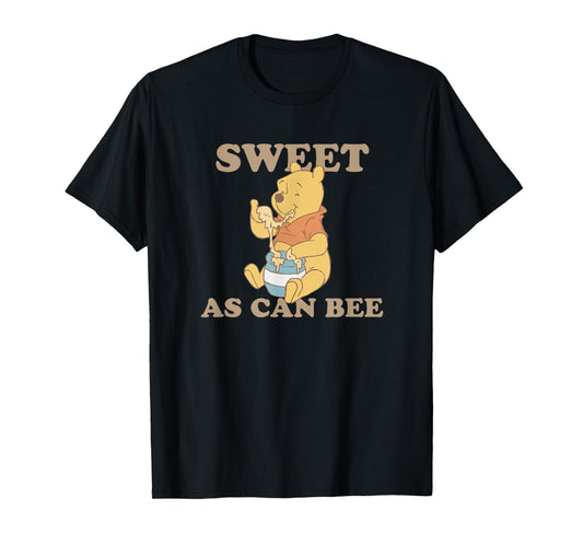 Disney Winnie The Pooh Sweet As Can Bee Eating Honey Vintage T-Shirt
