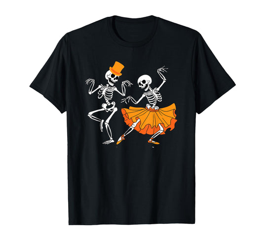 Dancing Skeleton Funny Halloween Costume Party Outfit Ballet T-Shirt