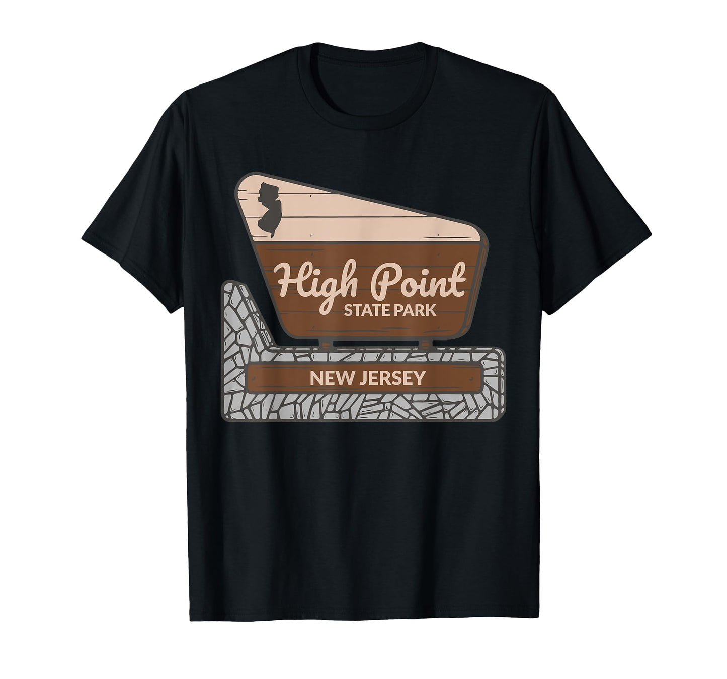 High Point State Park New Jersey Welcome Sign Souvenir T-Shirt