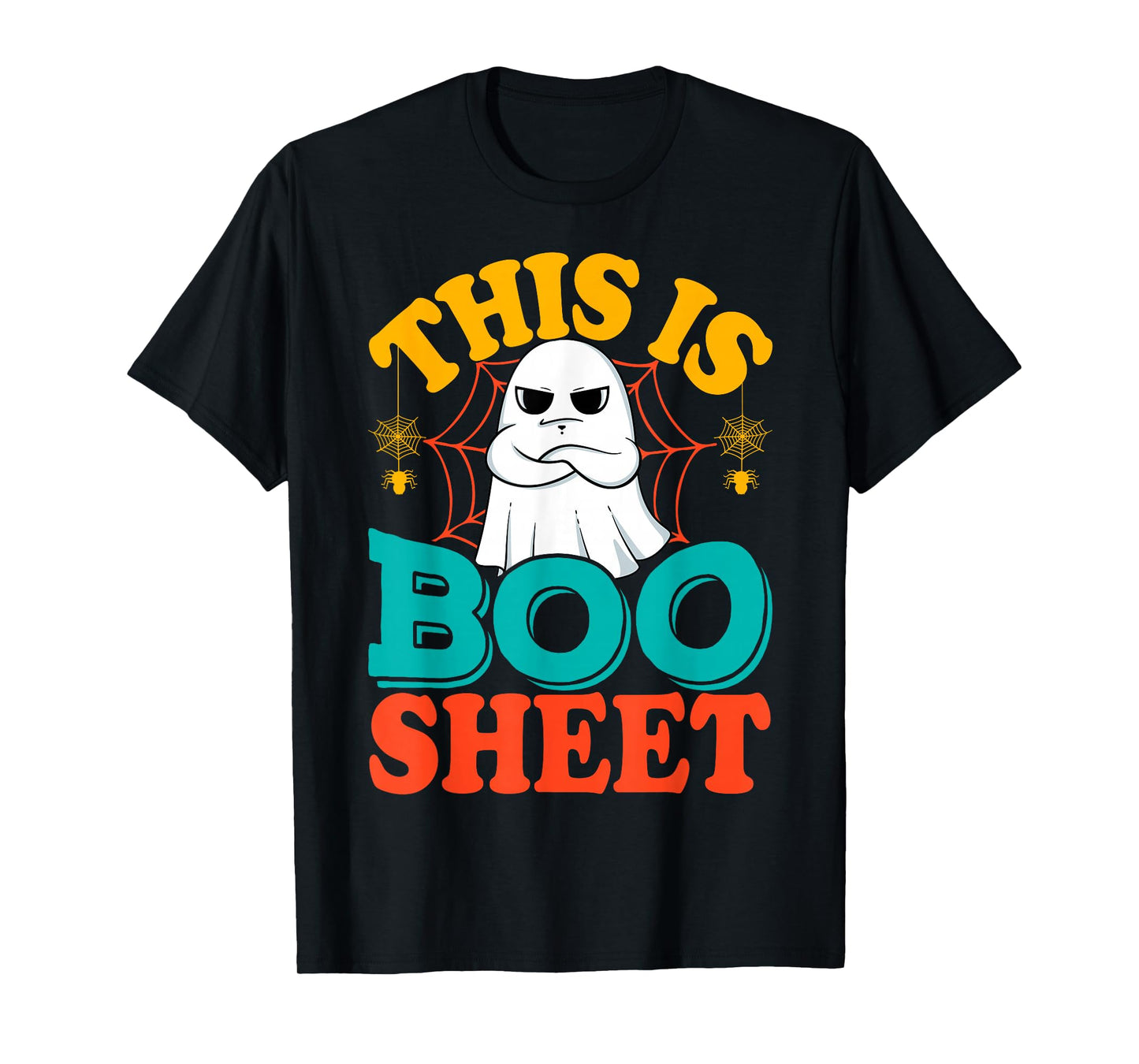 This is Boo Sheet Ghost Retro Halloween Costume Men Women T-Shirt