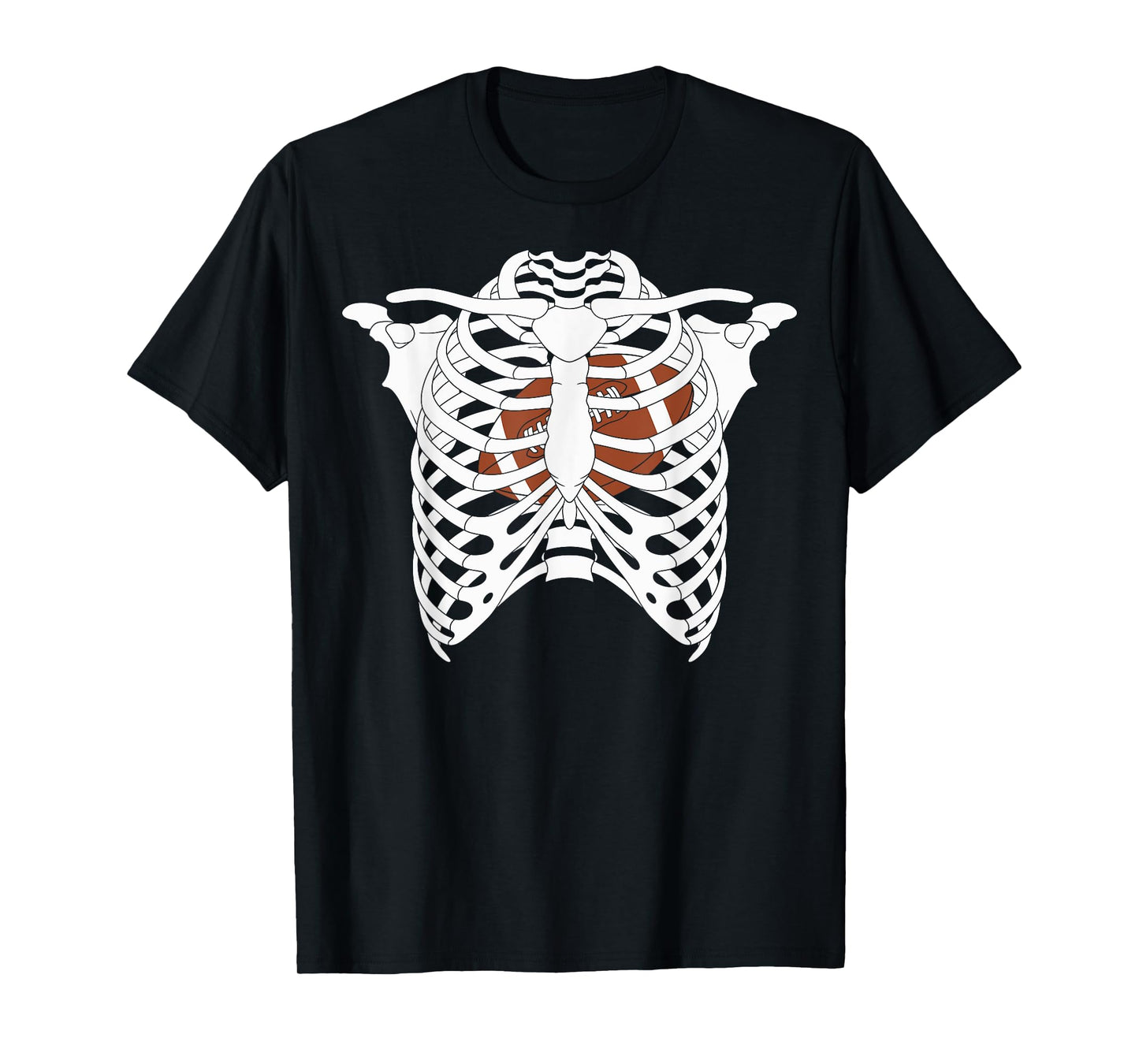 American Football Skeleton Halloween Costume Coach Player T-Shirt
