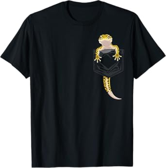 Cute Lizard Reptile Leopard Gecko Pocket Gifts Men Women Kid T-Shirt