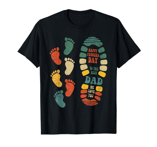 Happy Fathers Day Best Dad Retro Men Women Kids T-Shirt