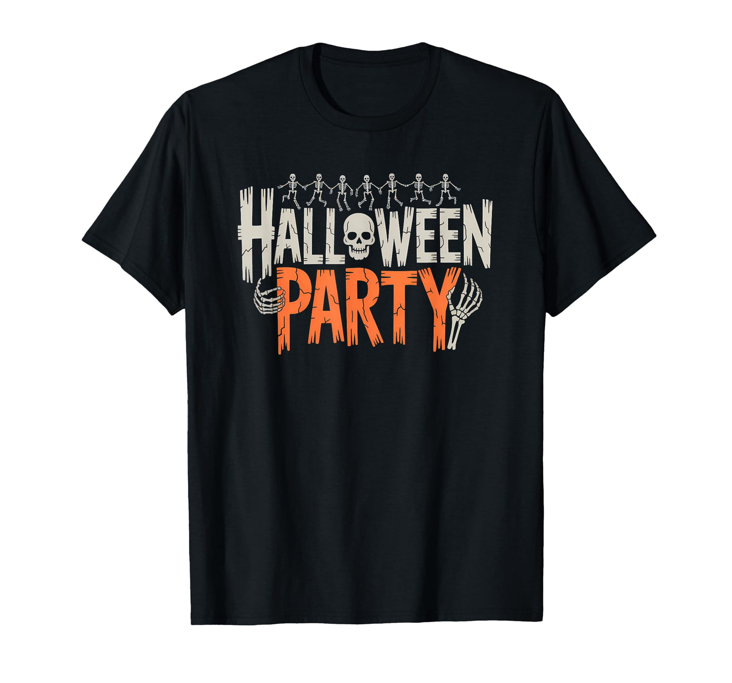 Halloween Party Horror, Spooky Pumpkin Skeleton T-Shirt